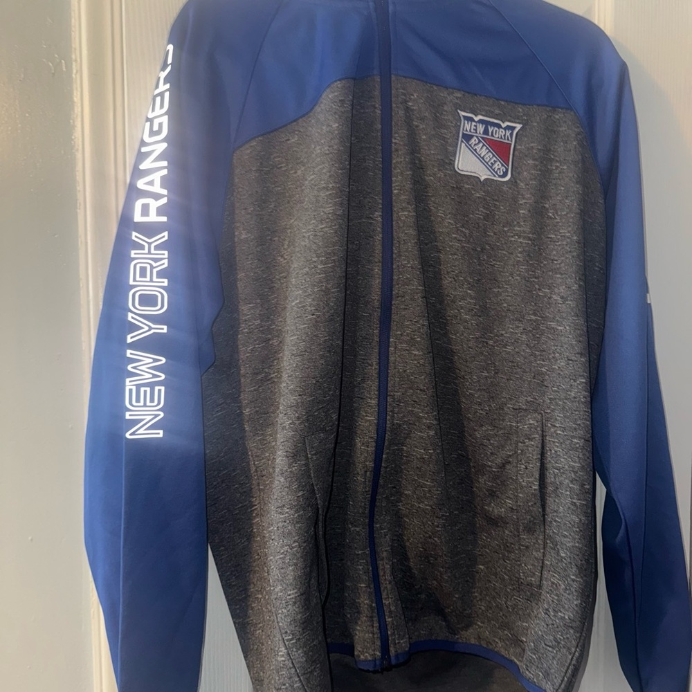New York Rangers Blue and Gray Performance Jacket